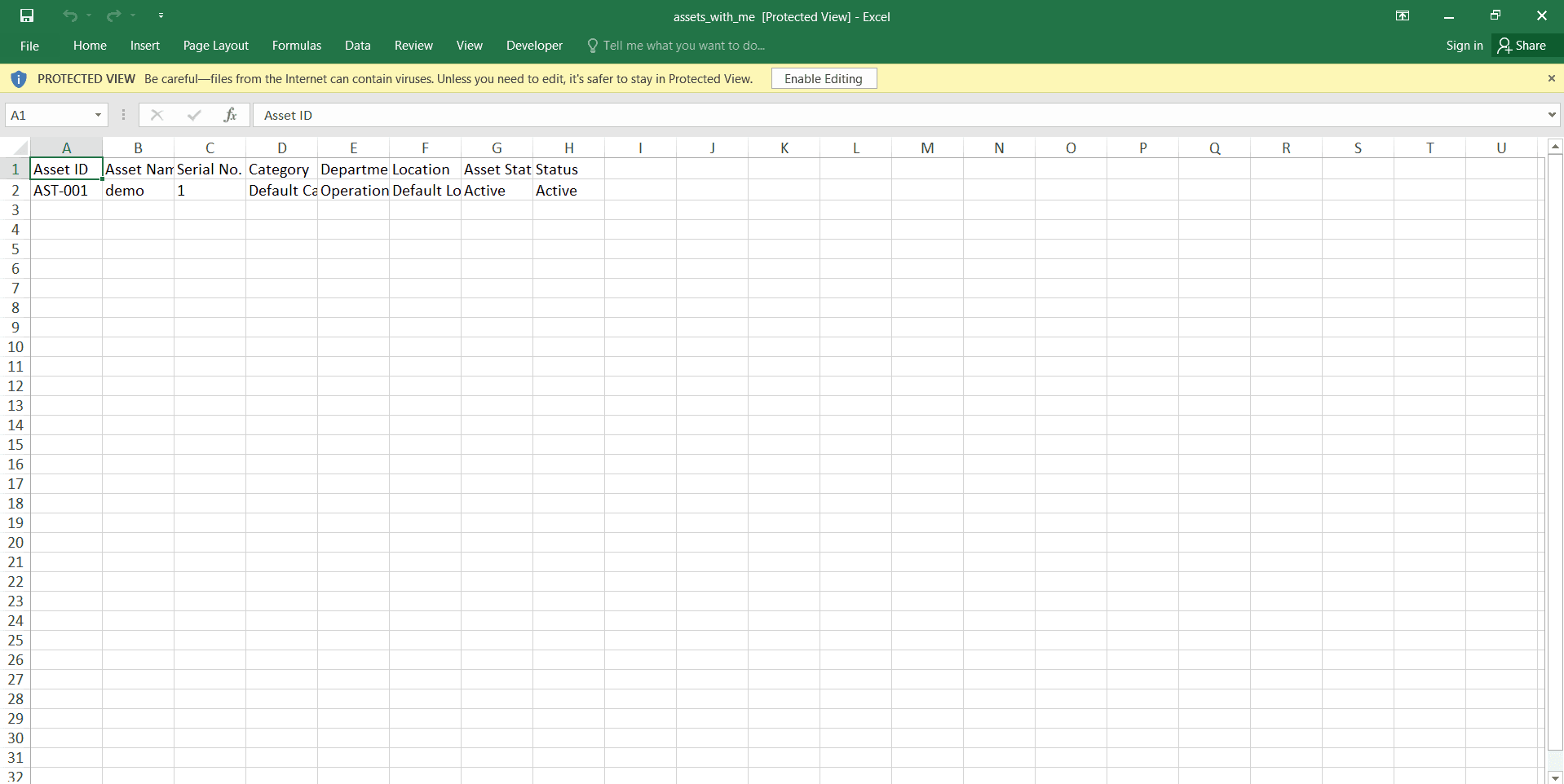 Excel Export