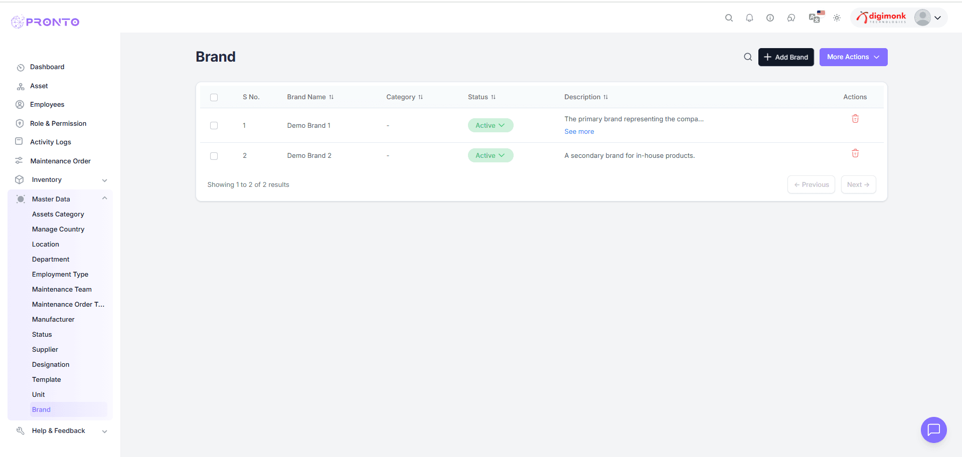 Accessing Brand Page