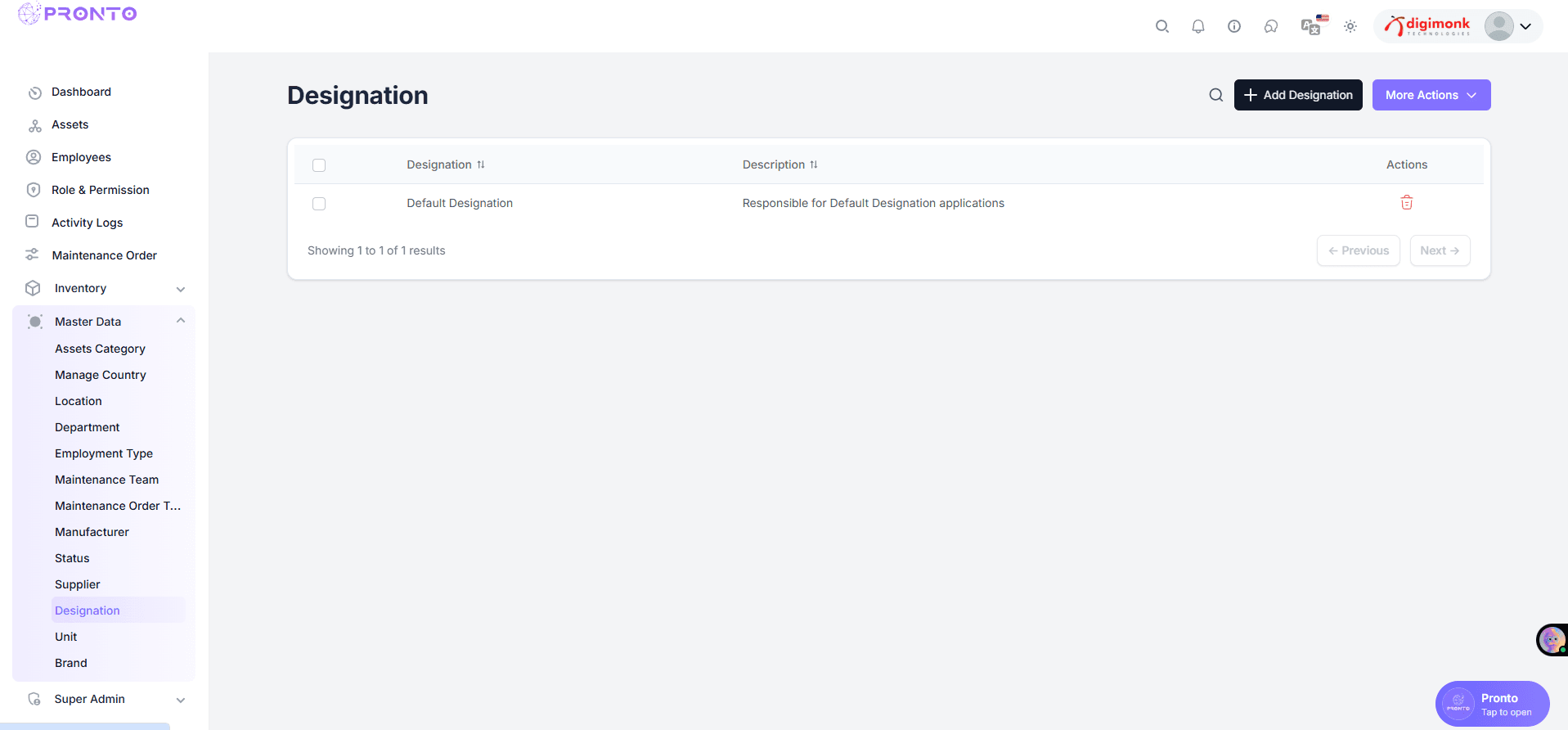 Designation Location