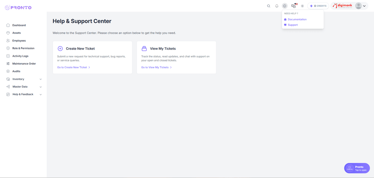 Support Ticket Management Interface