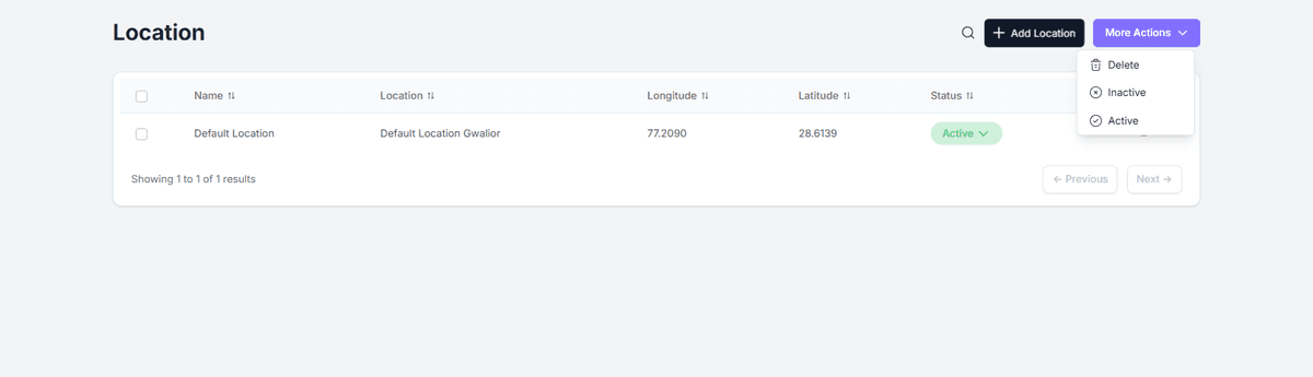 More Actions Location